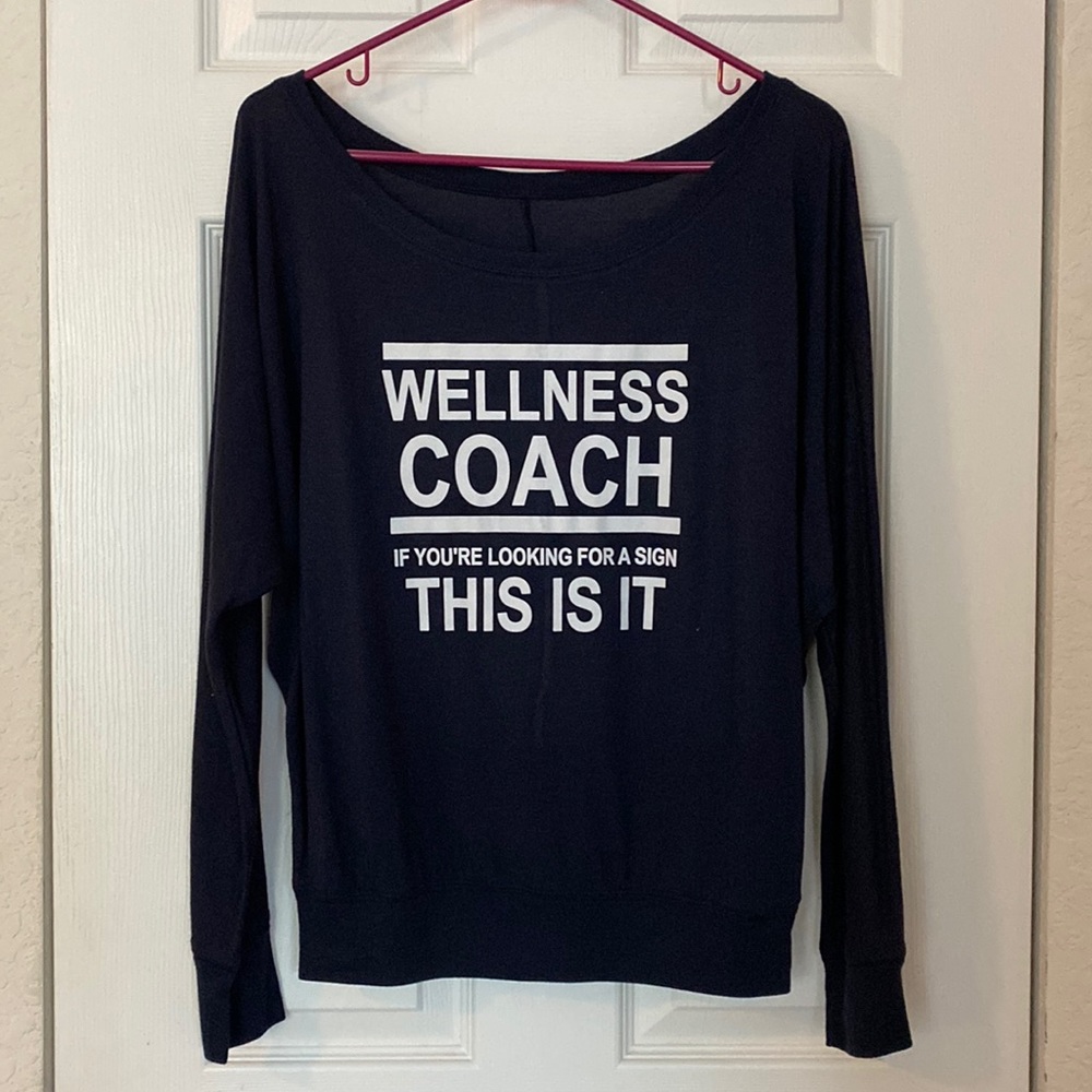 WELLNESS COACH / NAVY BLUE / MEDIUM / LONG SLEEVE FLOWY